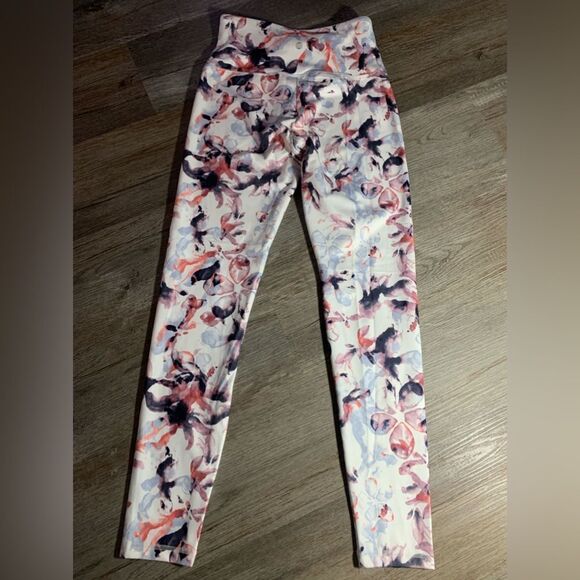 Balance Collection Leggings Workout Leggings Multi Color Funky Floral Print S M - Picture 7 of 10